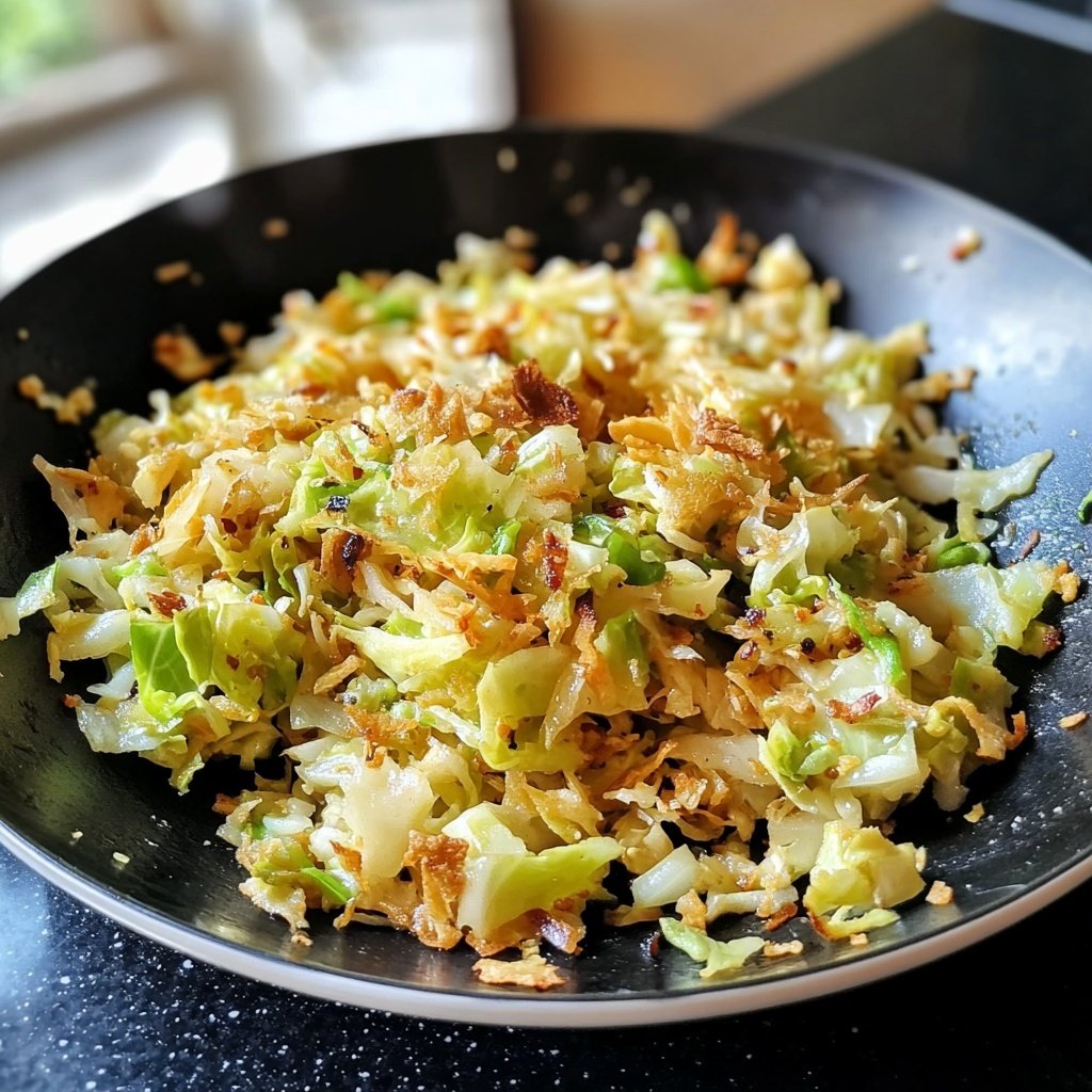 Weißkohl aus dem Wok, asiatisch, vegan