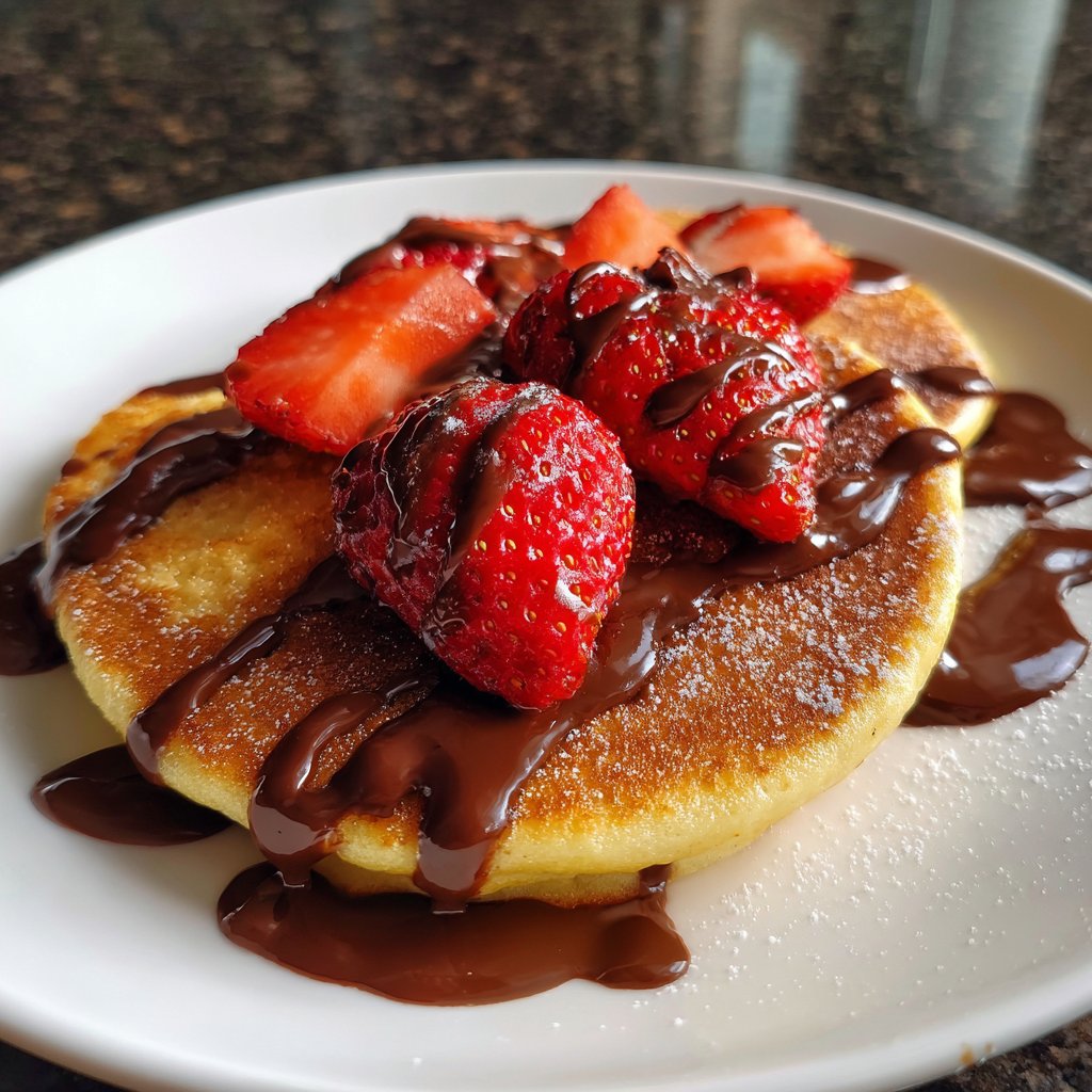 Pfannkuchen mit Schokolade