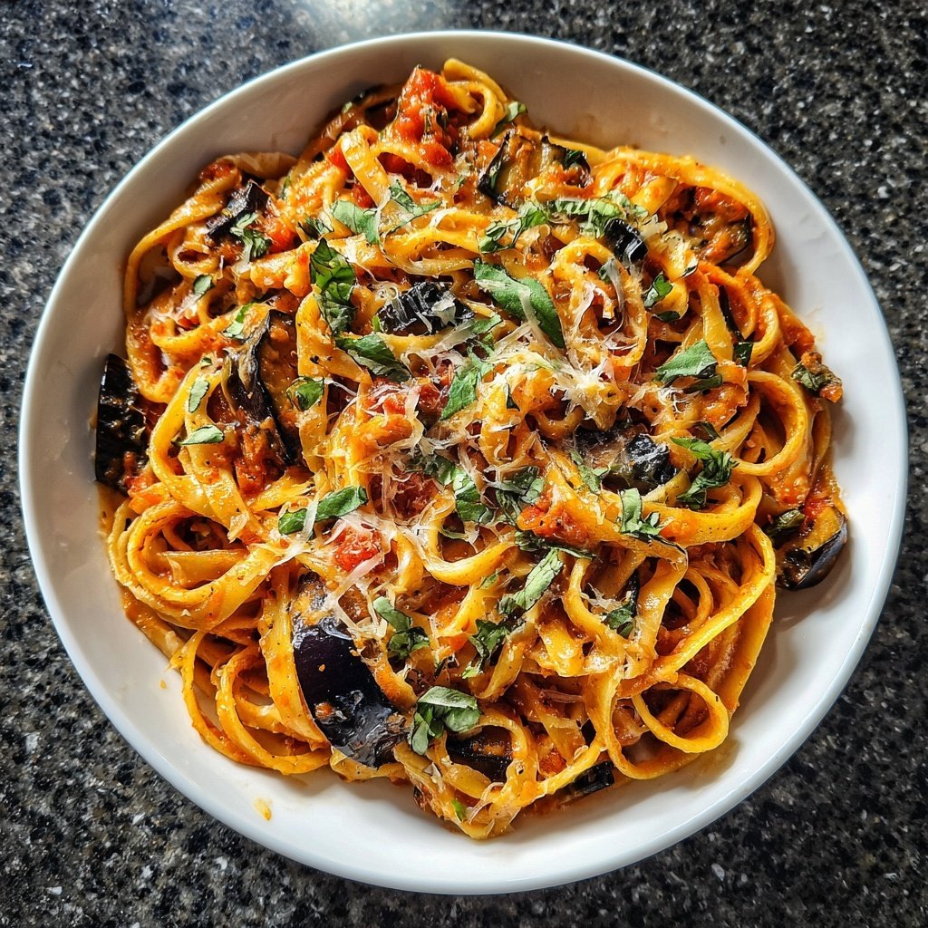 Internationale Küche Italienische Pasta alla Norma