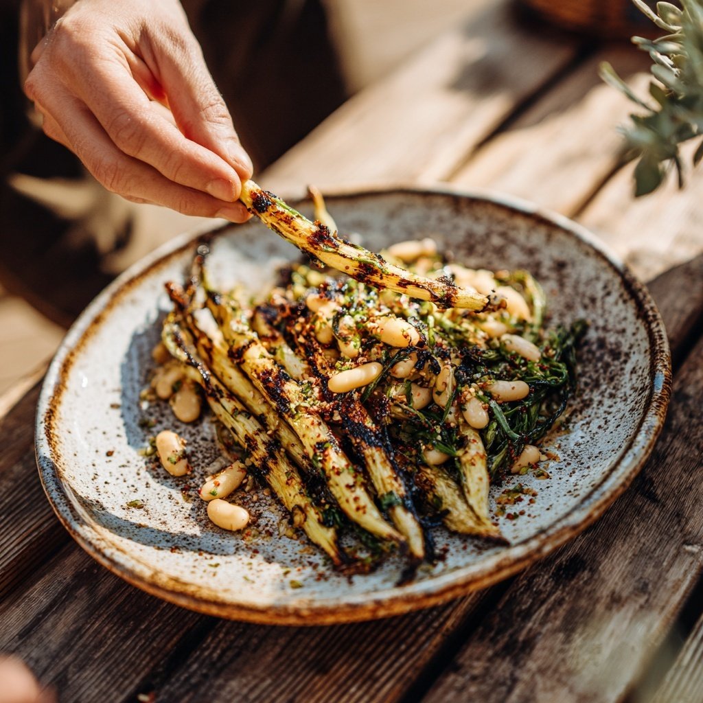 Grill Beilagen Mit Weißen Bohnen
