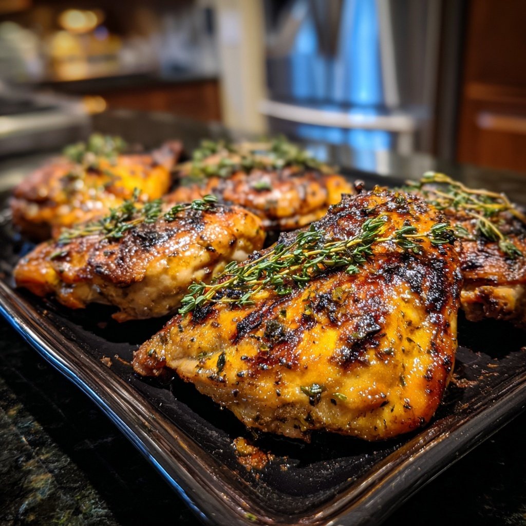 Gegrilltes Zitronen Hähnchen Mit Thymian