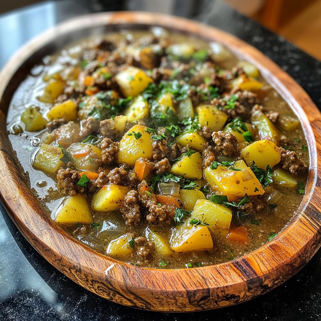 Hackfleisch Suppe deftig