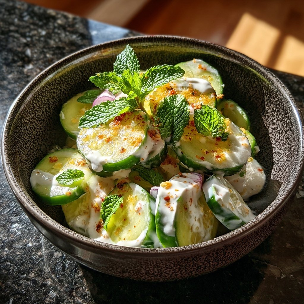 Gurkensalat Mit Joghurt Zum Grillen